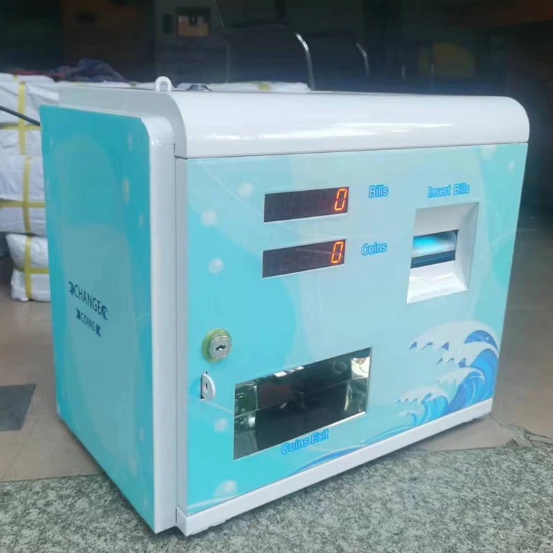 Coin Operated Coin Change Machine bar Counter 24hours Automatic Money Changer Token Coin Change Dispenser Machine