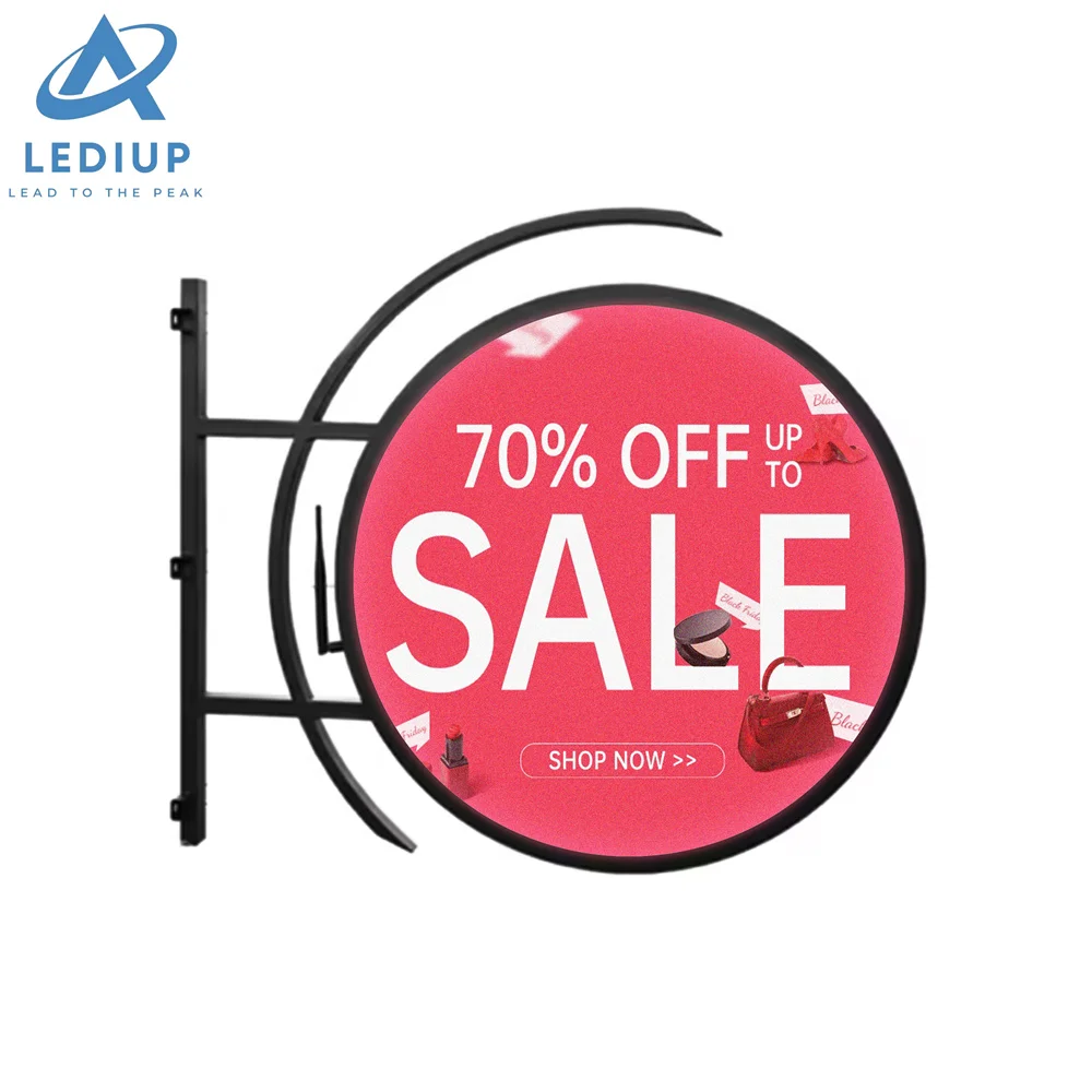 LEDIUP двухсторонний светодиодный дисплей с логотипом круглый экран управления мобильным телефоном СВЕТОДИОДНЫЙ