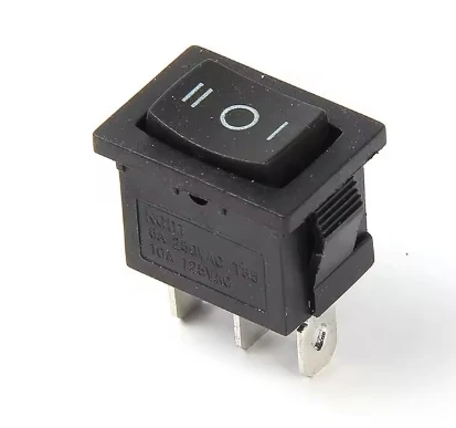 3 Ways Black On-off-on Rocker Switch 125v 10a 3 Copper Pins - Buy ...