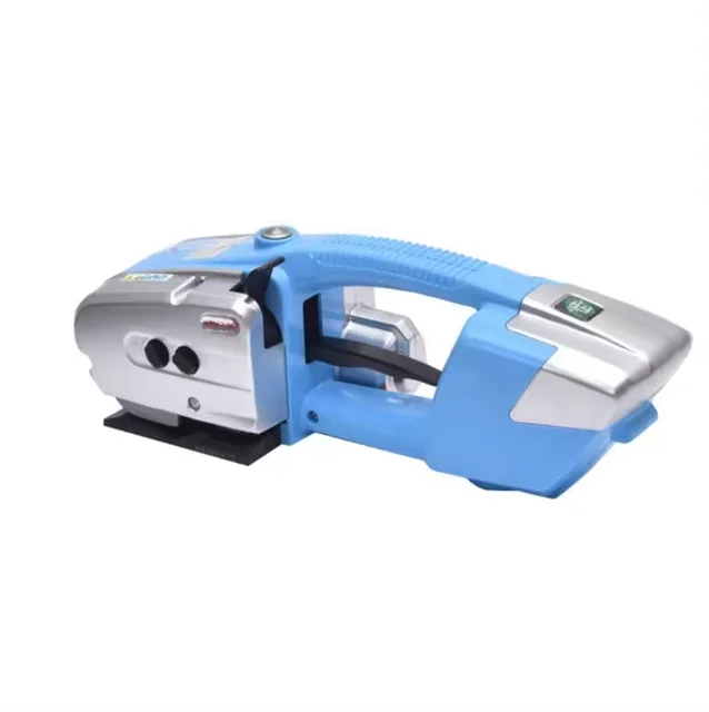 battery powered PET PP Adjustable Tensile Strength strapping machine handheld strapping tool with two batteries