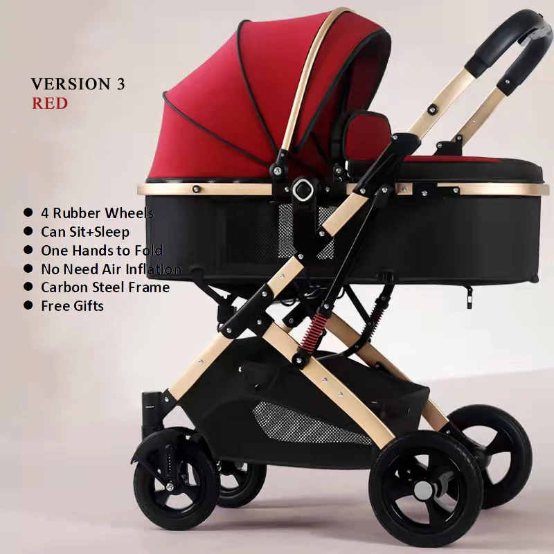 Распродажа 2022 высокое качество недорогая портативная складная коляска для новорожденных сидения и сна