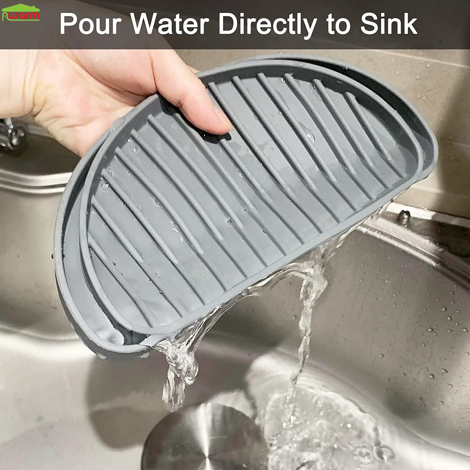 New Silicone Kitchen Water Dispenser Tray Fridge Spills Water Pad