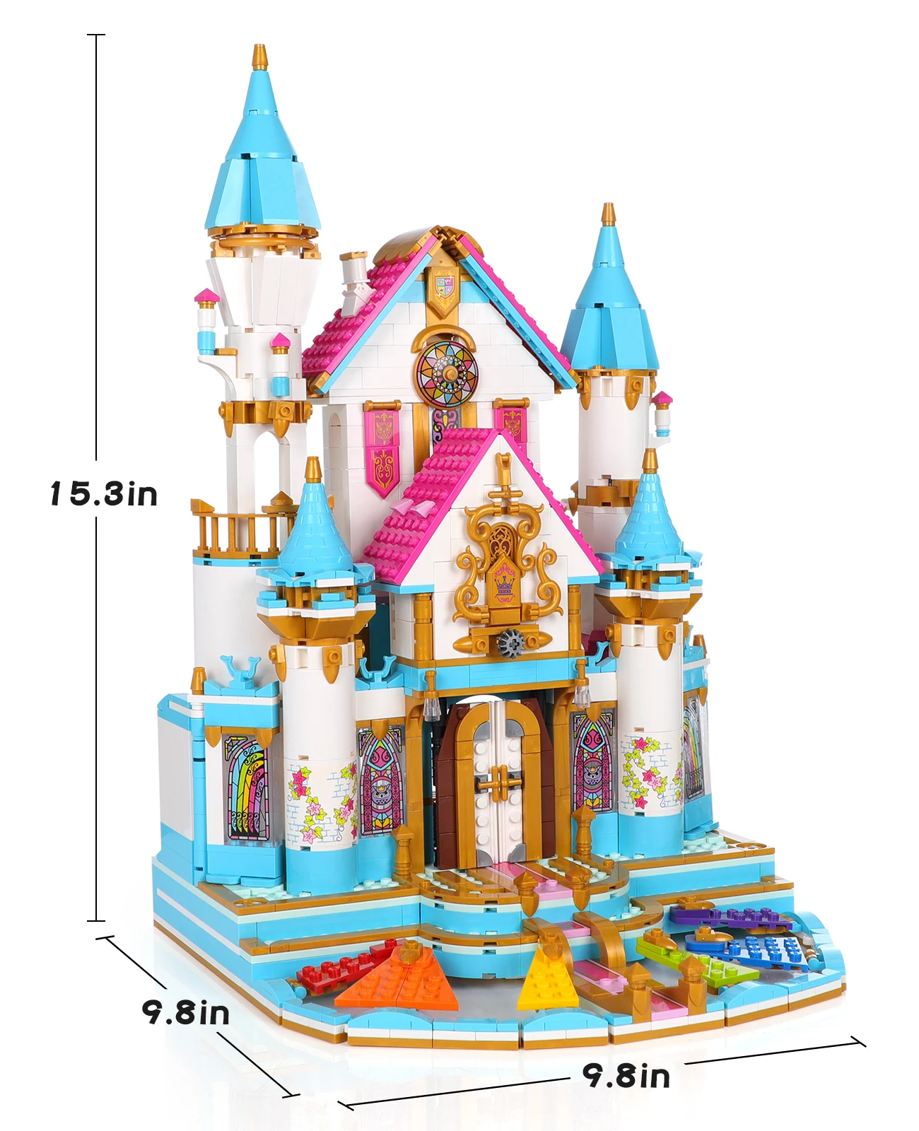 1117pcs friends flower castle building kit| Alibaba.com