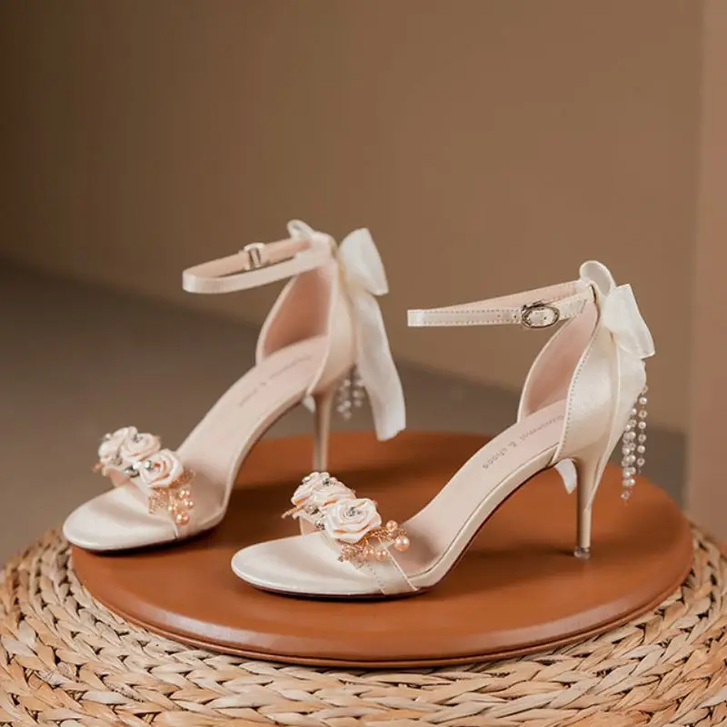 Chaussures Talon Cm Mariage 6CM/8CM Scarpe Donna Tacco Alto Fleur