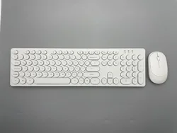 Модные яркие 2,4G Беспроводная клавиатура и мышь комбо мультимедиа турецкий/США/Испанский макет молчание Ретро Ключи KMSW-103R