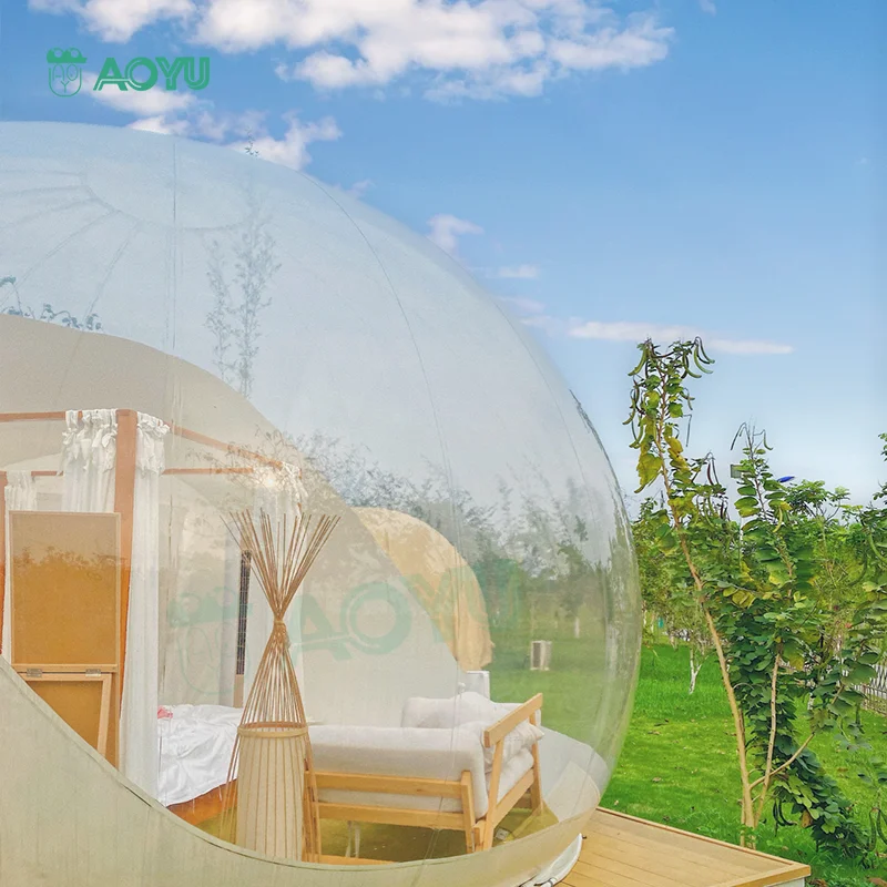 Inflatable Bubble Tent Transparent Igloo Dome Tent PVC Globe Clear Inflatable Bubble House for Outdoor Camping Wedding Party