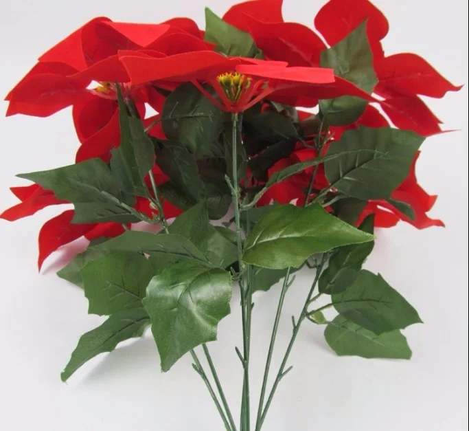 Emulate Bonsai 1 Bouquet Poinsettia Posy Decorative Artificial Christmas  Flowers Pot Plants Home Decor(without Flowerpot)| Alibaba.com
