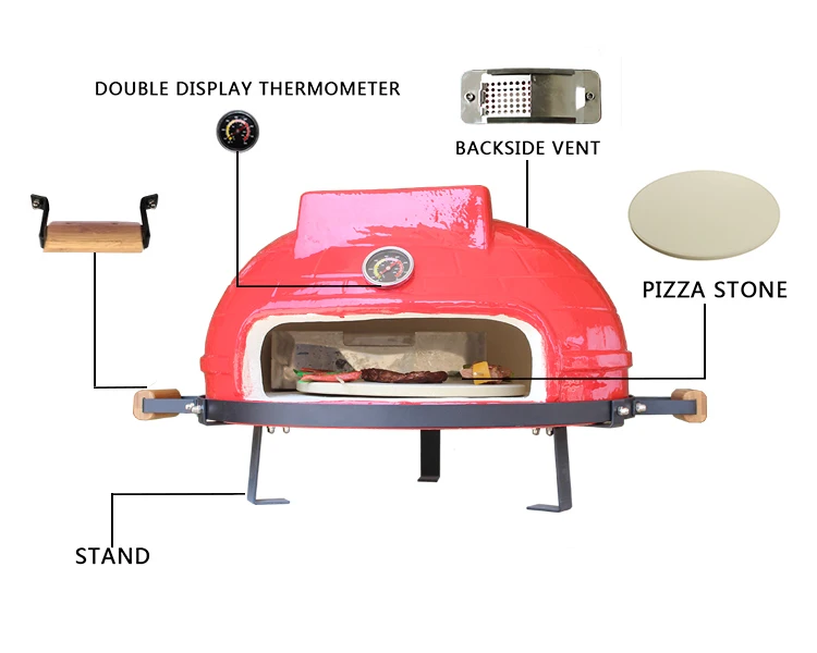 KIMSTONE 21 Inch Commercial Outdoor Oven Wood Fired Pizza Stone Pizza Oven for Restaurant Horno De Pizza Horno Pizzero - Image 6