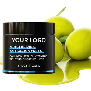 Organic Herbal Collagen Retinol Aloe Vera Men's Face Cream Non-Greasy Moisturizing Hydration Anti-Wrinkle Anti-Aging Firming