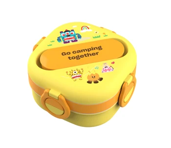 Children Lunch Box Kids Bento Box with Fork and Spoon Set