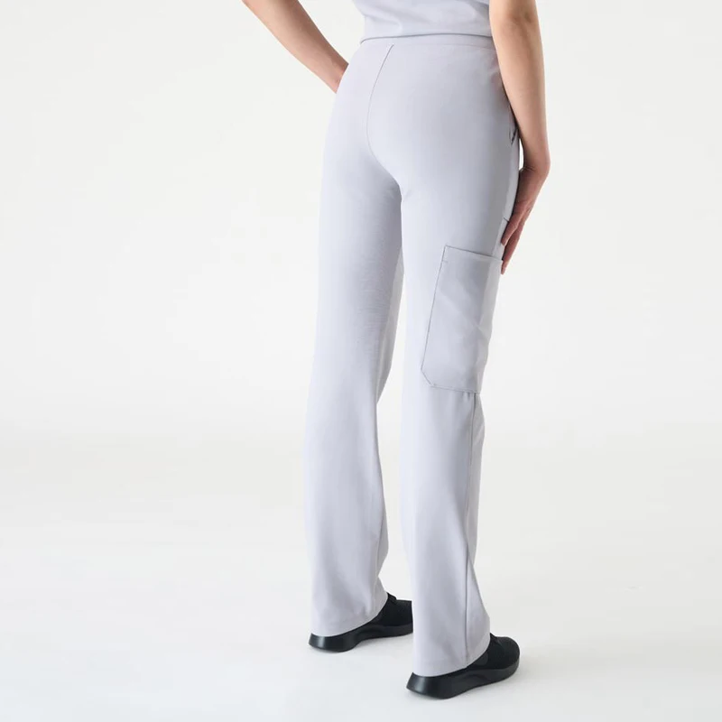 Медицинская форма унисекс, эластичная ткань с 2 карманами, топ и штаны для медсестер из CVC, медицинский набор для скраба