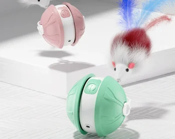 Real Fur Interactive Electric Laser Cat Toy Stick New Automatic Plastic Toy Box for Cat and Dog Play Cross-Border Artifact