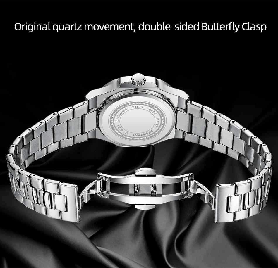 CHENXI 612 Luxury Men's Quartz Watch - Stainless Steel, Waterproof