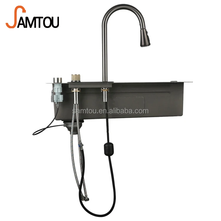 Samtou Nano Step Kitchen Sink Faucet 304 Stainless Steel Handmade Above