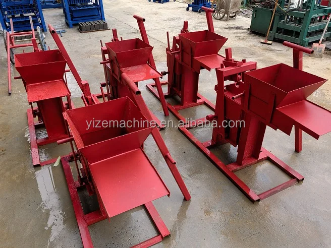 Manual Clay Brick Making Machine Compressed Earth Block Brick Machinery Interblocking Clay Brick Maker