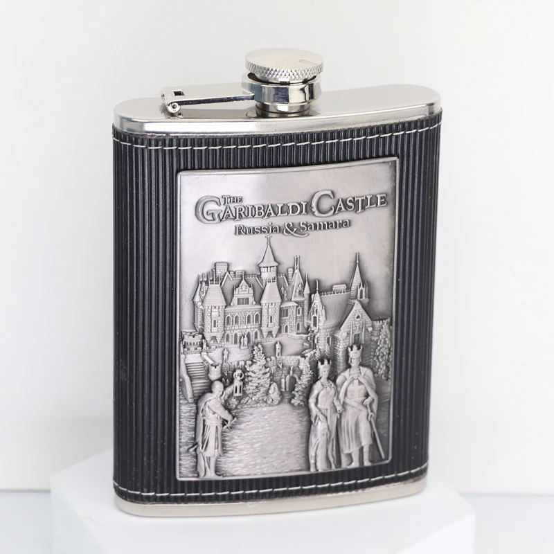 Custom Design Luxury Different Shape Whisky Metal Tourist Souvenir Hip Flask