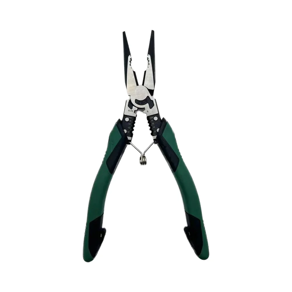 Chrome Vanadium Steel Mini Pliers Serrated Jaw Surface Wire Stripper Crimper Cutter Industrial Grip PVC Cutting Applications