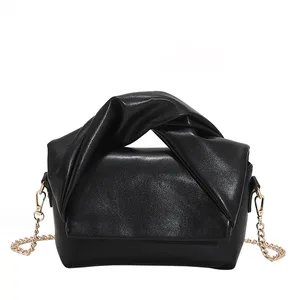 Plain Square Damevesker Simple Style PU Lining Bags for Women Sac a Main Femme