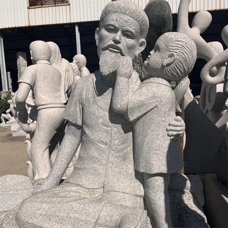 product wholesale price custom hand carved stone figure statue customized garden decoration granite figure sculpture-3