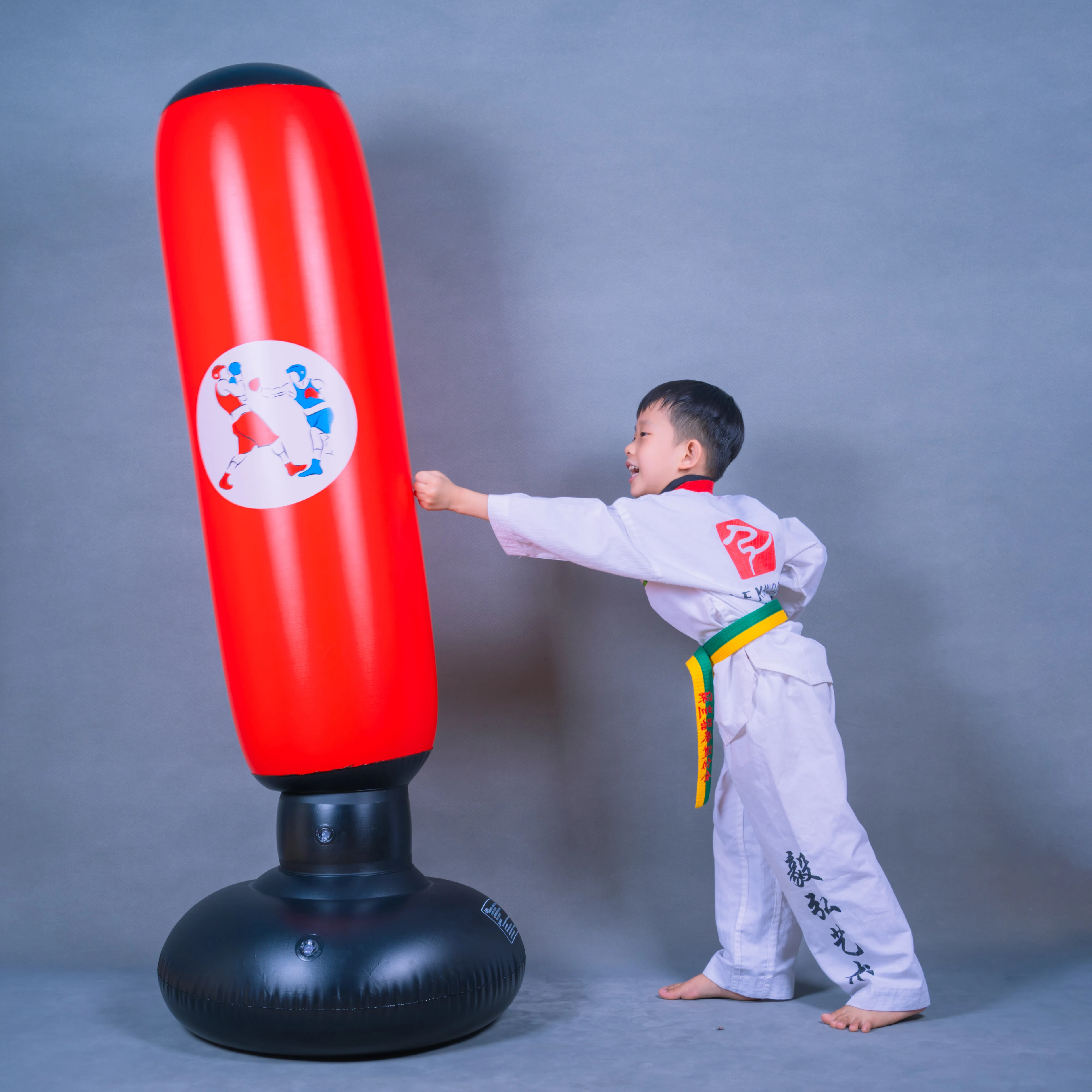 Inflatable Punching Taekwondo Free Standing Kicking Bag High