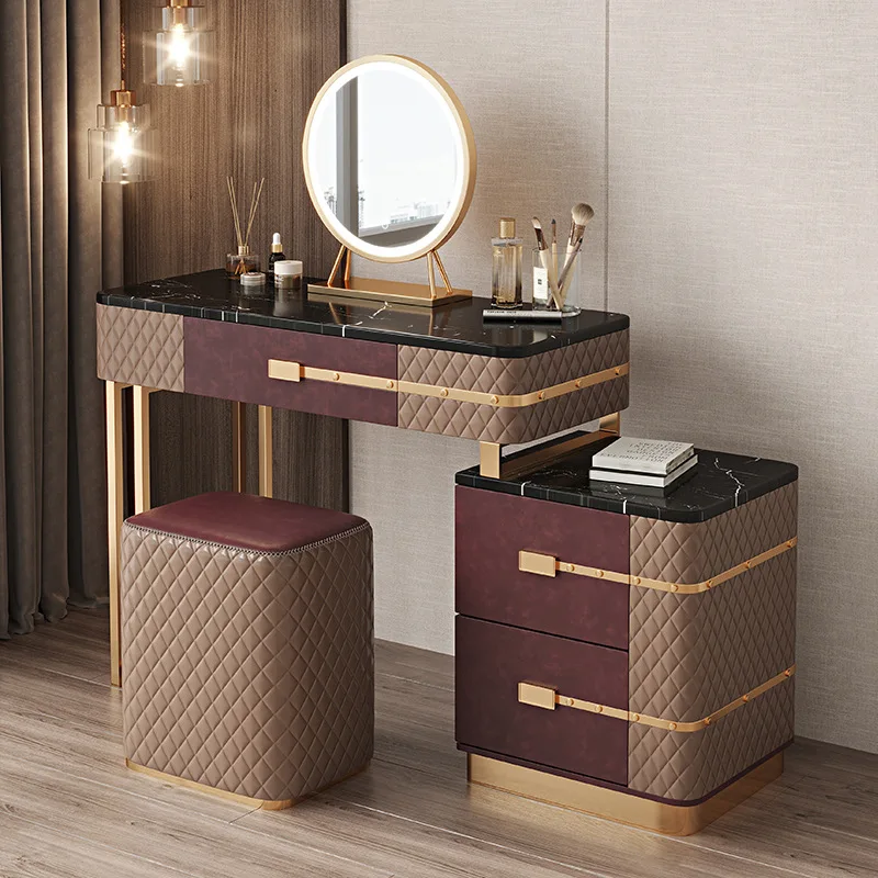 Modern Vanity Dressing Table With Led Mirror Dresser Luxury Dressing
