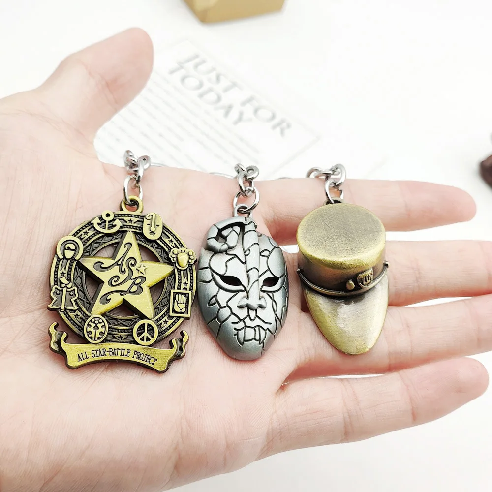 Wholesale Anime Character Logo Anime Kujo Jotaro Weapon Keychain