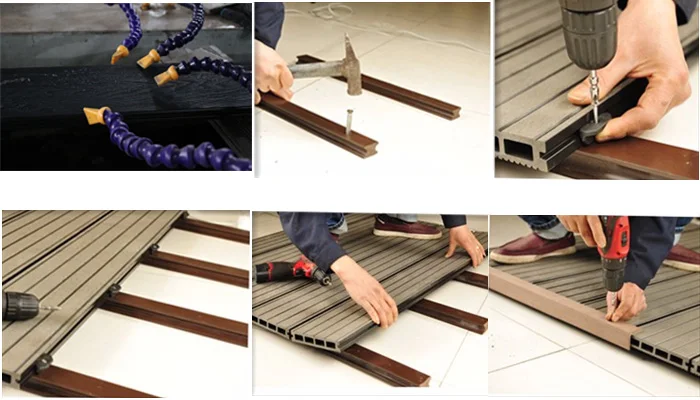 Solid WPC flooring 140*20mm cheap wood plastic composite decking plank exterior anti-fading anti-rot wpc decking