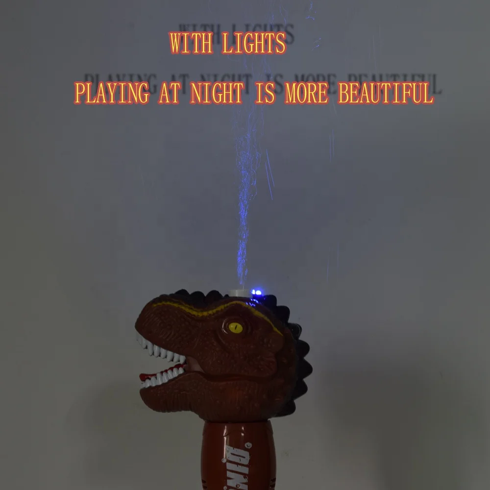 Детская летняя уличная электрическая палочка с пузырьками новейшего дизайна, игрушки, набор палочек с пузырьками динозавров