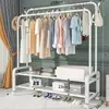 150cm Double Pole 2 Tier Storage Net With Wheels White