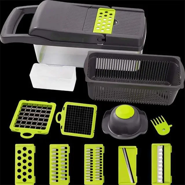 Multifunctional 12 in 1 Vegetable Cutter Slicer Fruit Food Vegetable Grater Slicer Vegetable and Fruit Chopper Machine for Food