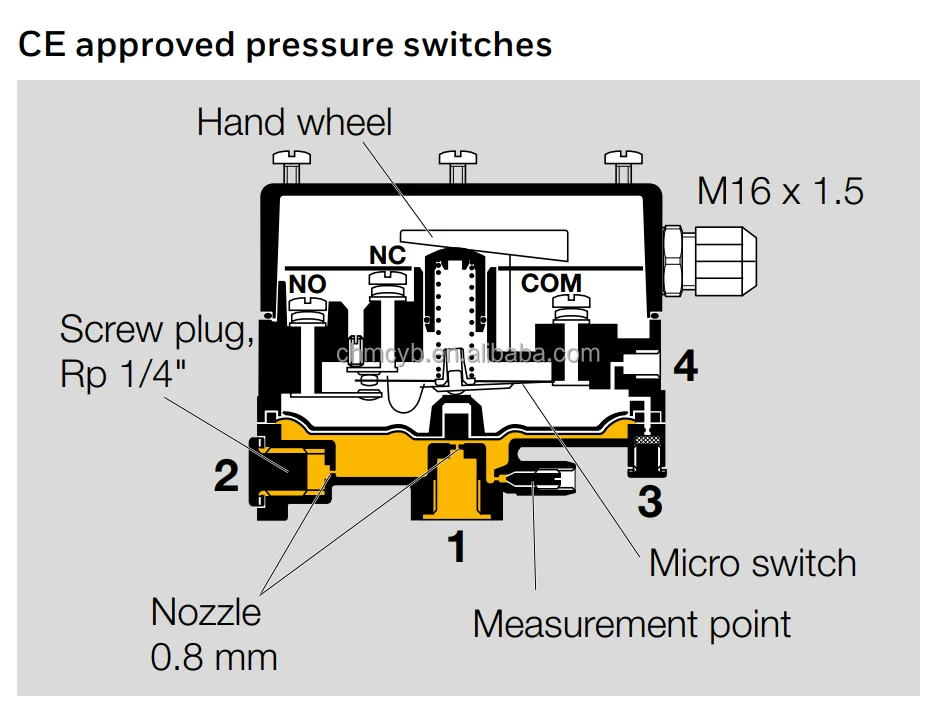 Honeywell Switches C6097a4210 C6097a4010 C6097a2210 Gas Pressure Switch C6097a C6097b C6097a1053