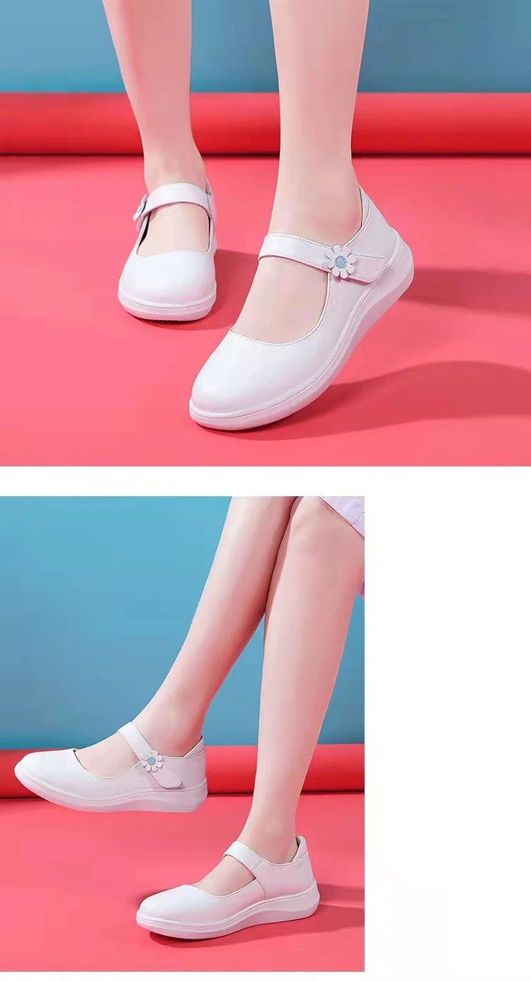 Anti-slip Nursing Shoes Hospital for Women White Shoes Comfort Breathable Soft Bottom Flat Nurse Safety Work Shoes