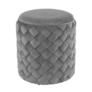 New Design Luxury Space Saving Living Room Round Storage Ottoman