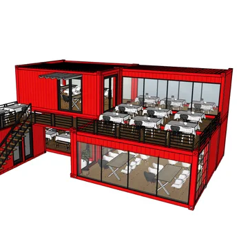 Two-story Pop-up Container Coffee Restaurant Bar Cafe Kiosk,booth Use 