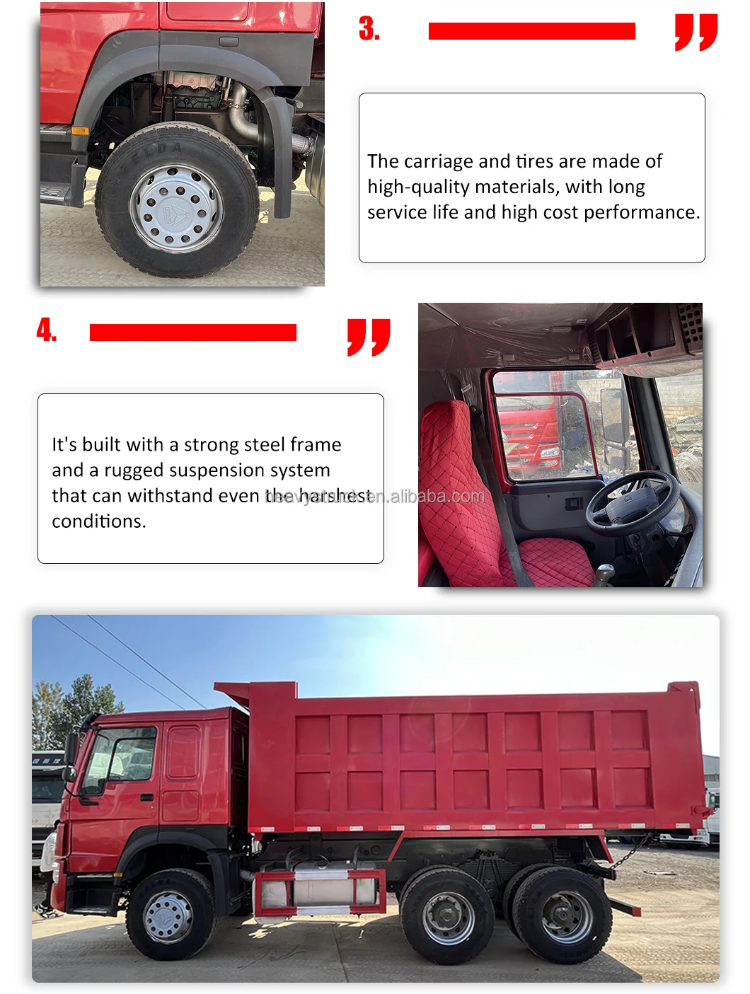 2019 6x4 375hp Howo Dump Trucks 40ton Heavy Mining Tipper Truck Sale ...