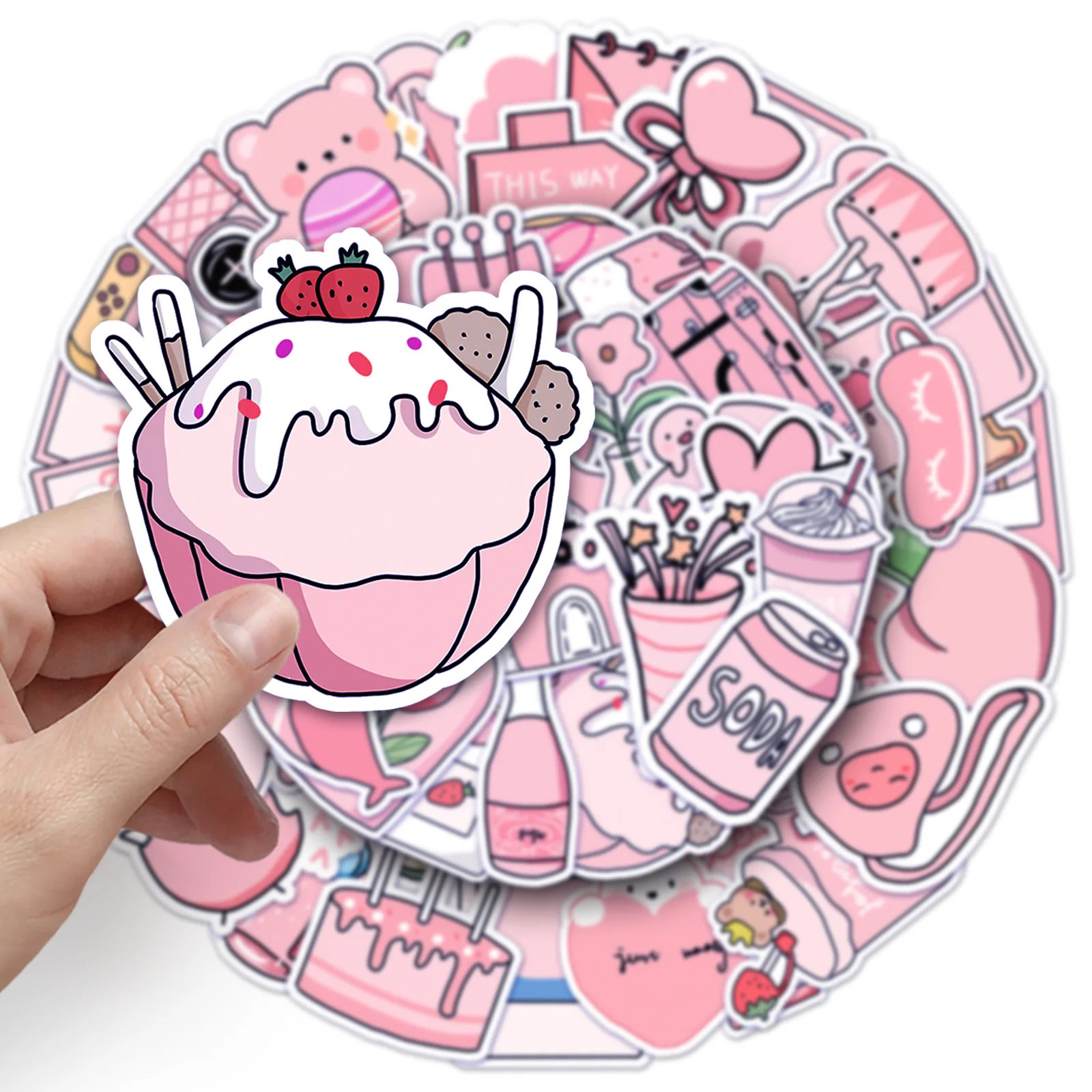 High Quality Pink Pig Ice Cream Graffiti Cute Original Creative ...