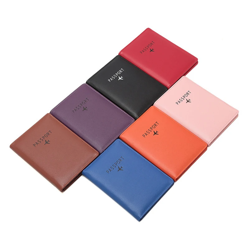 Large Capacity PU Leather RFID Blocking Travel Passport Holder Cover Wallet with Card Slot Ticket Holder for Men Women