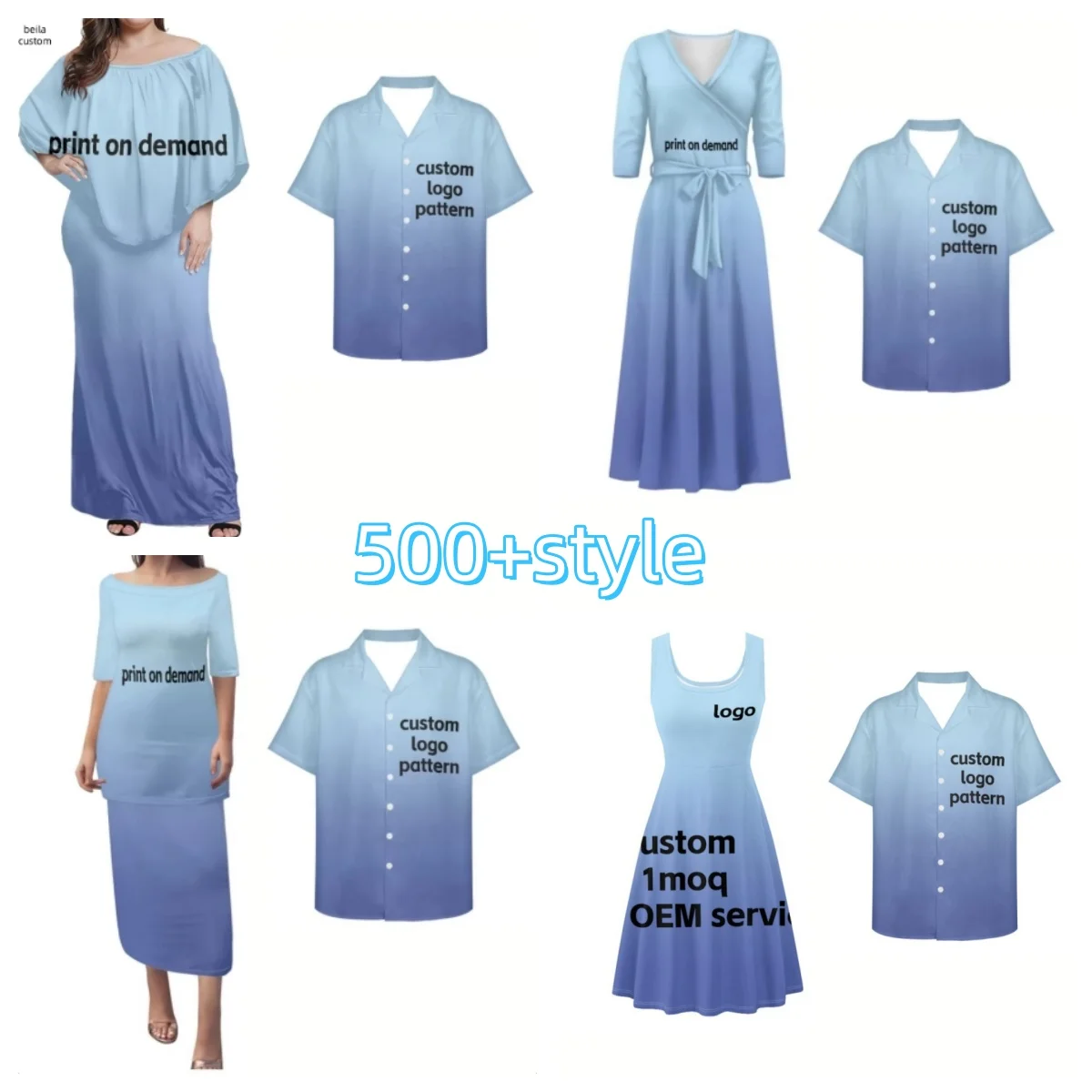 Custom Kenya Flag Style Rugby Wrap Dresses Women Elegant Dress and Men Large Size Shirt