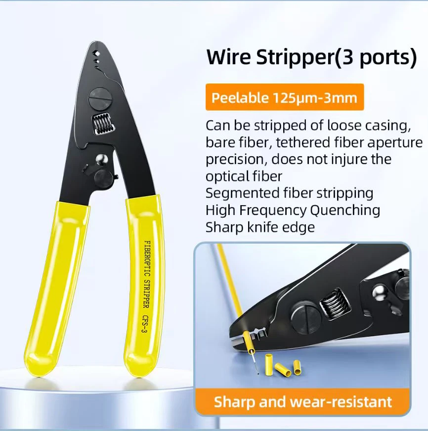 Fiber Optic Tool Kit For FTTH Solution Cable Cutting Stripper Jointing Tools Optical Fiber Tool Kit