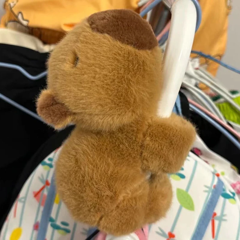 Simulation Fluffy Capybara Stuffed Animal Soft Toys Lovely Capybara Plush Hand Slap Clap Bracelet Toy