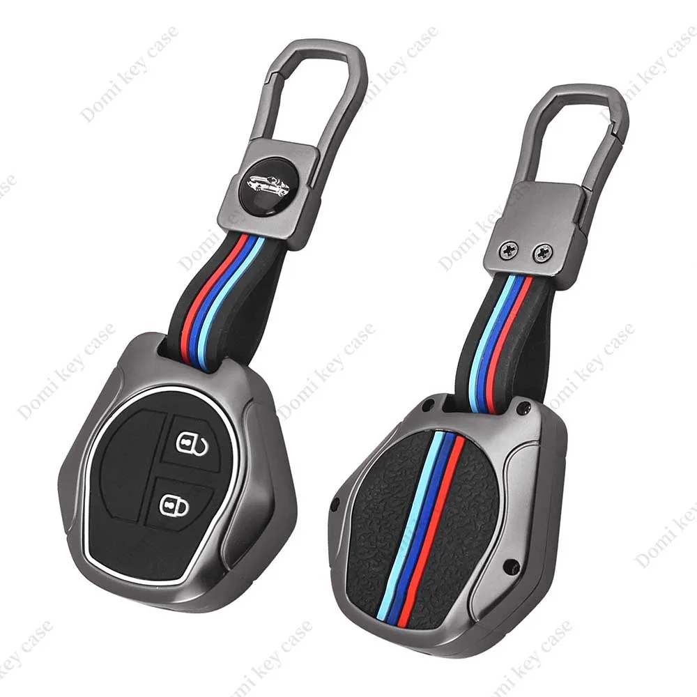 Een Stijl Auto Vierkante Gesp Sleutel Shell Zinklegering Autosleutel Shell Case Sleutelhanger Voor Kia Willekeurige Kleur Levering