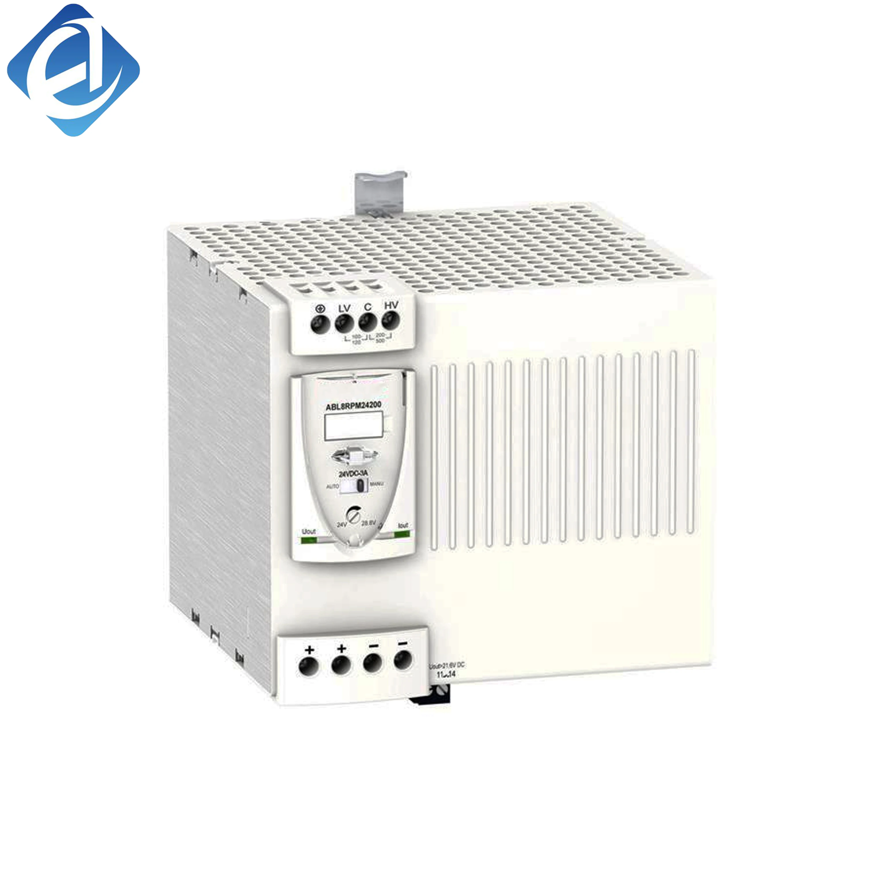 New Original ABL8RPM24200 part of the ABL8 series industrial switching power supply. Output 24V DC 20A, high efficiency, overvoltage and overcurrent protection, stable and anti-interference. Applied to PLC, sensors