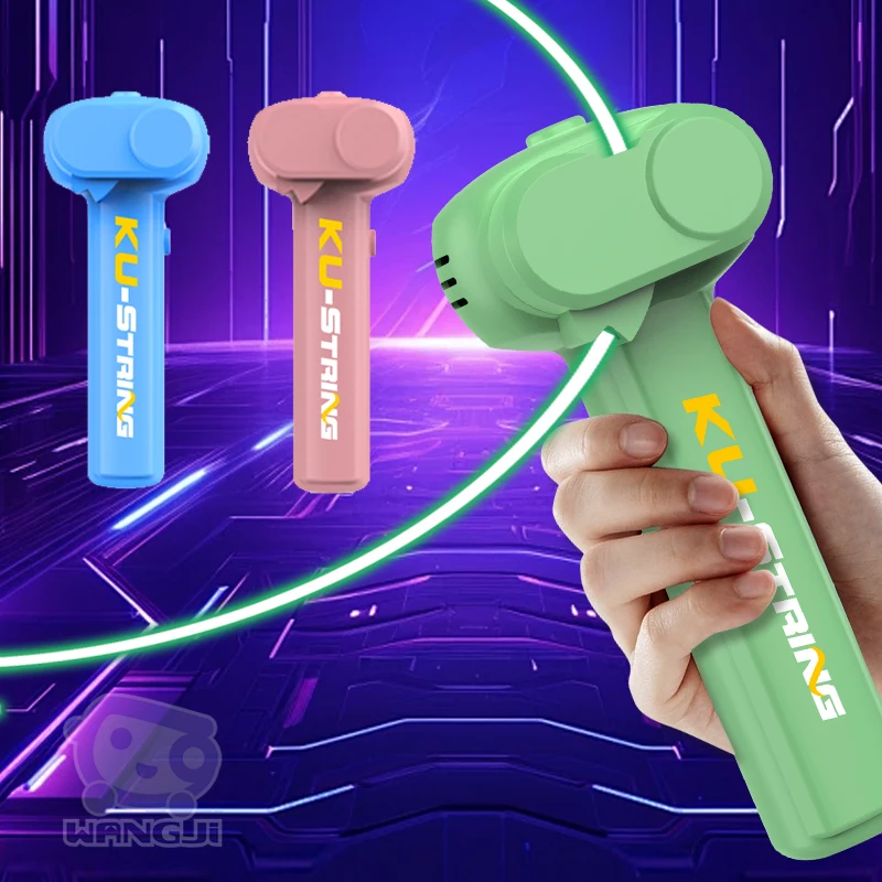Glow in the Dark Rope Launcher Toy Rope Launcher Blacklight String Shooter With Quick-zip Rope & Loop Launcher