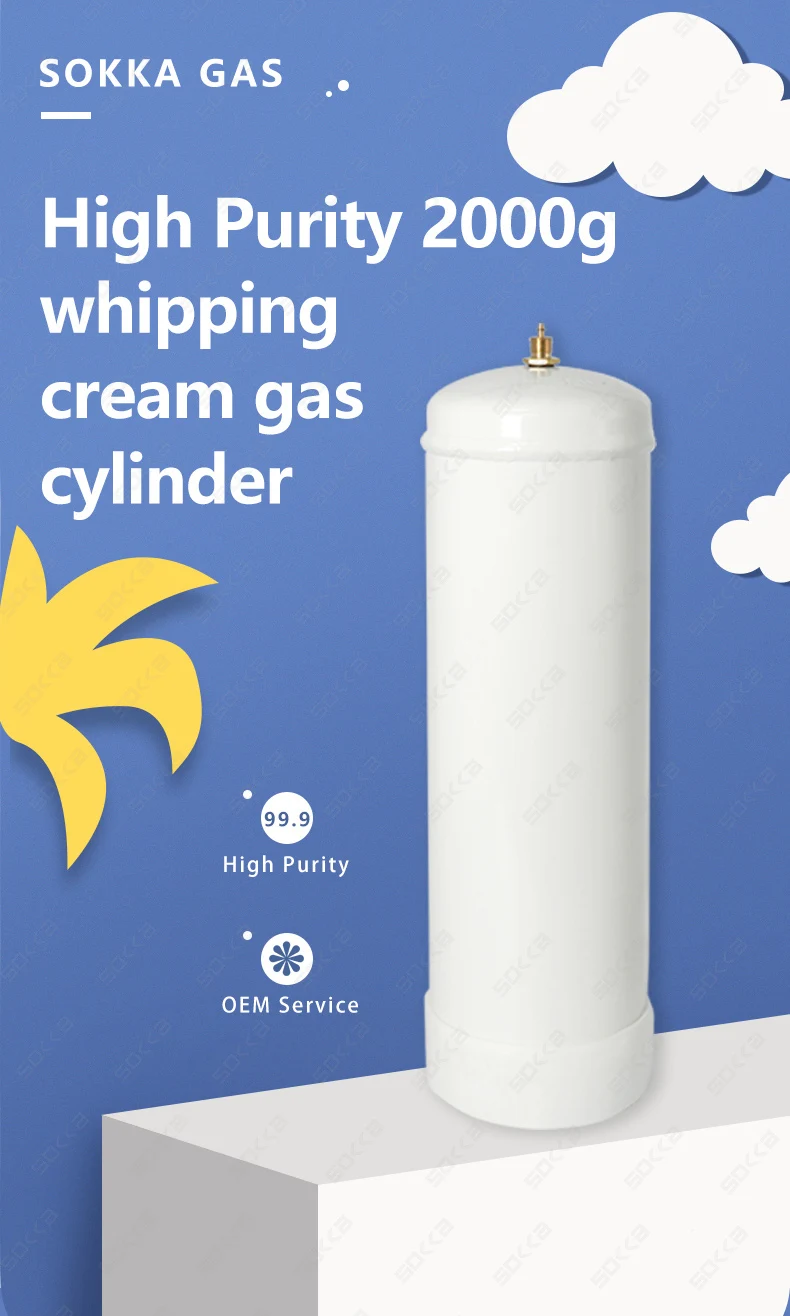 1364g Food Grade Cylinder Fast Gas Smart Charger Deluxe Cream Hot Whip