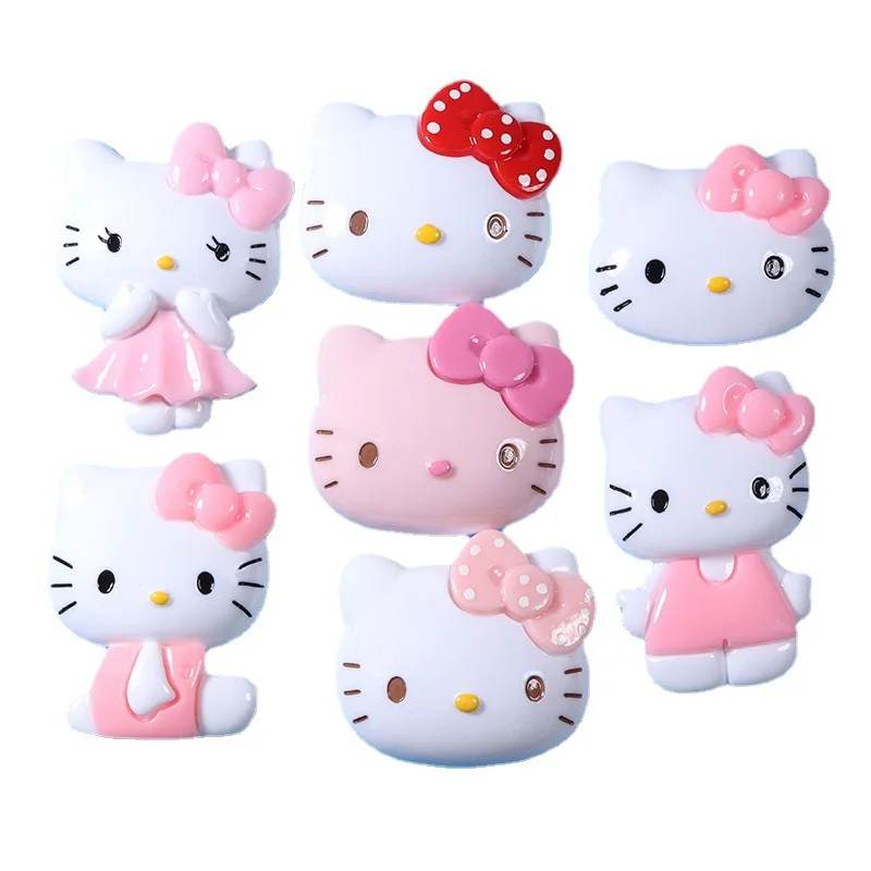 Big Size Matte Shinny Hello Kitty Resin Charms Diy Phone Case Hair Clip Decoration