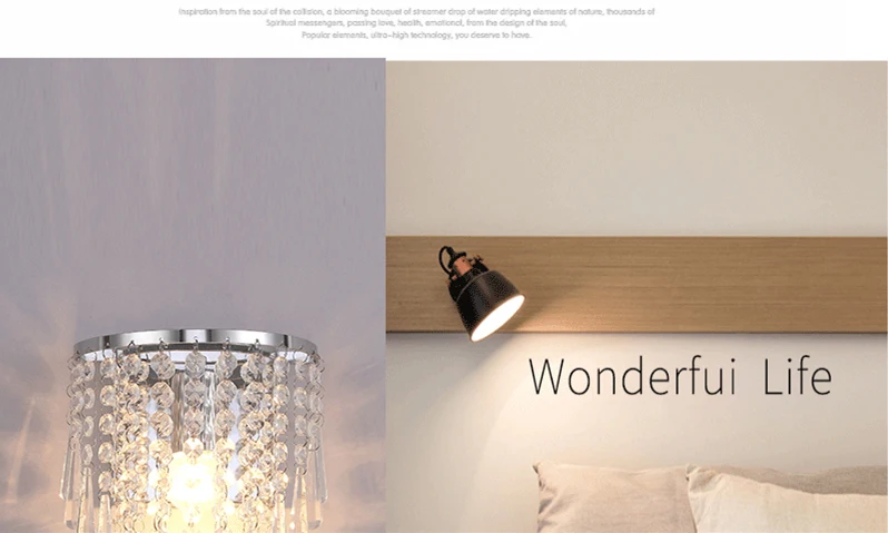 wholesale price hot selling Hanging bead hotel modern gold mordel style reading wall light