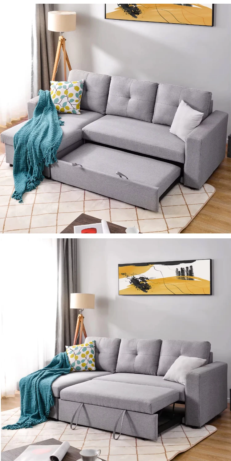 Modern Small Spaces L Shape Sofa Bed - Multi-purpose