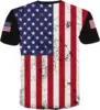 White-print-American Flag Tshirt