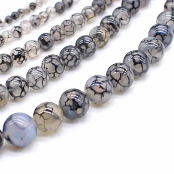 Perle striate di agata naturale, 8 mm, 6 mm, 4 mm, lucidate e opache, sferiche, per la realizzazione di gioielli, collane e bracciali, colori assortiti (4 mm, 25 pezzi, rosso opaco