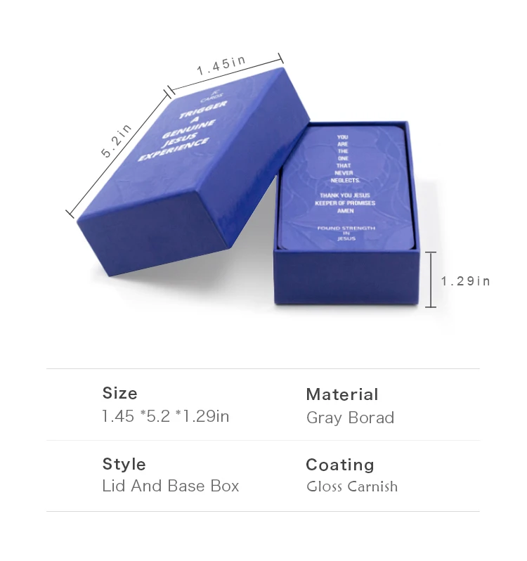 Professional Factory Paperboard Printing Service Custom Printing Confirmation Card with Box Set factory